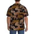 thumbnail image 5 of Xecao offers the Leopard Print for Men's Casual Short-sleeved Shirt, a button-up collared shirt with a pocket, perfect for beach vacations and yacht travel in the XX-Large size., 5 of 7
