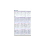 Yearly Wall Calendar, 12 Mths Jan-Dec, 24x36, BE/WE