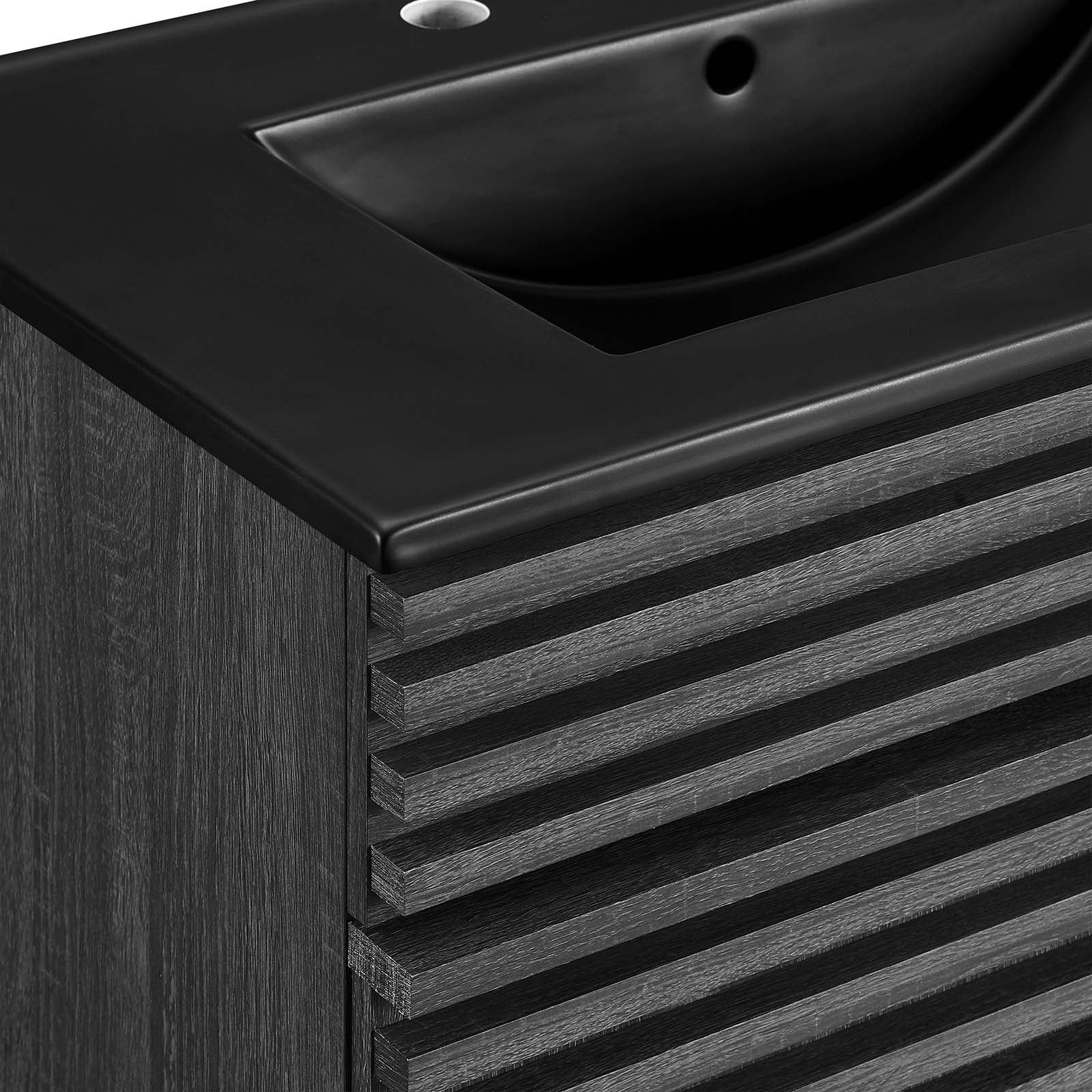 Modway Render 30" Bathroom Vanity in Charcoal Black