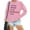 Pink, variant on WILLBEST hoodies Womens Daily Home Outdoor Workout Solid Long Sleeve O Neck T Shirt Top Printed Sweatshirt mae hoodie