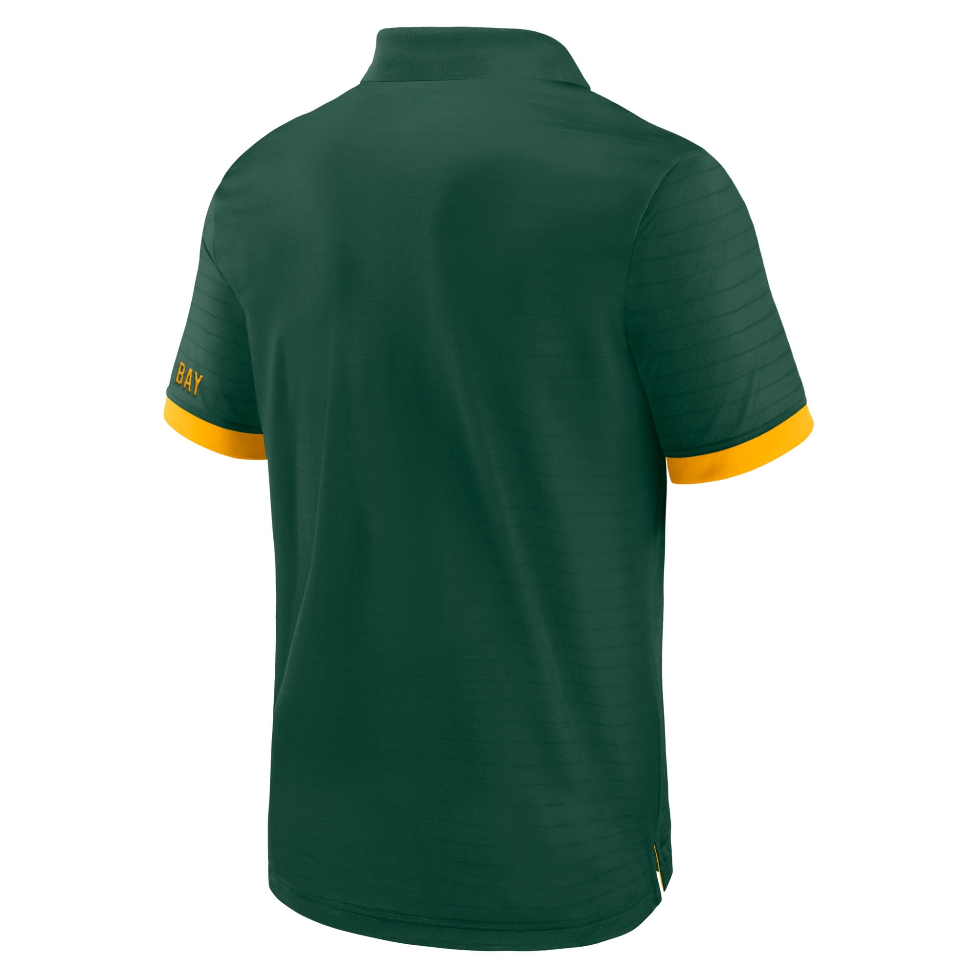 Men's-Fanatics Green Green Bay Packers Textured Stripe Polo