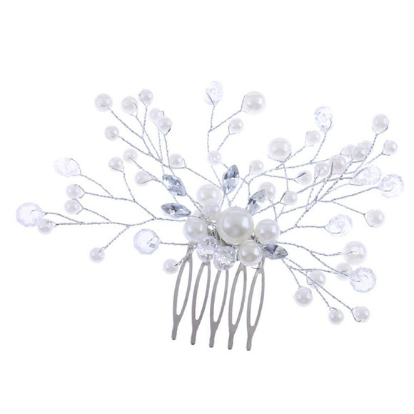 Ladies Pearls Hair Comb Slide Wedding Prom Bridal Hair Accessory / 2