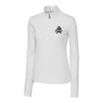 thumbnail image 2 of Women's Cutter & Buck White Utah State Aggies Traverse Stretch Quarter-Zip Pullover Top, 2 of 3