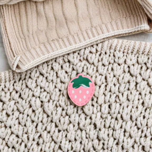 OFFIGAM 20pcs Decorative Strawberry Buttons for Crafts, Colored Plastic Resin Buttons for Sewing, Scrapbooking, and Accessories