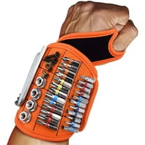 Casewin Magnetic Wristband with Super Strong Magnets Holds Screws, Nails, Drill Bit. Unique Wrist Support Design Cool Handy Gadget Gift for Fathers, Boyfriends, Handyman, Electrician, Contractor