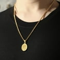thumbnail image 4 of APSVO Gold Saint St Jude Necklaces for Men Boys Stainless Steel Medal Pendant Chain Christian Religious Catholic Birthday First Communion Graduation Fathers Day Jewelry Gifts Teen Him Dad Kids, 4 of 6