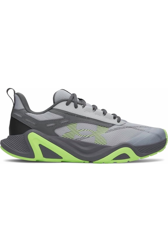Men's Charged Commit Trainer 5, (011) Mod Gray/Castlerock/Lumos Lime, 12, US