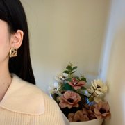 Leopard Pattern Velvet Stud Earrings