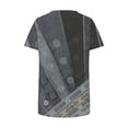 thumbnail image 4 of V-Neck Printed Casual Pullover for Women, Short Sleeve, Soft Cotton Blend, Regular Length, Spring Summer Wear, Hand Wash Cold, 4 of 5