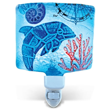 UPC: 0788679145139 | Puzzled Dolphin Night Light Glass Art Plug in Decorative Socket Lamp Manual On & Off Portable Lights Stairway Hallway Bedroom Bathroom Nursery Kids Accessory Home & Kitchen Decor
