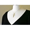thumbnail image 7 of 14k Yellow Gold Crucifix Cross Large Pendant Charm, 7 of 7