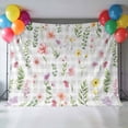 Spring Summer Flower Photography Backdrop 7x5FT, Eucalyptus Leaves ...