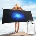 thumbnail image 2 of ZNDUO Bath Towel, Blue Bang Pattern Oversized Quick Dry Bath Towel Beach Towel - 27.5"x55", 2 of 8