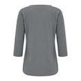 thumbnail image 6 of Texiao 3/4 Length Sleeve Women's Tops V Neck Casual Tunic Tops Basic Shirts Loose Fit Blouse, 6 of 9