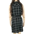 thumbnail image 2 of I-N-C Womens Windowpane Shirt Dress, Black, 12, 2 of 3
