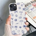 thumbnail image 4 of Case for iPhone 15, Blue Sea Coastal Phone Case, Trendy Frosted Silicone Shockproof Cover for Girl Women, 4 of 7