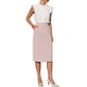 thumbnail image 2 of FALDA LÁPIZ CHIC Estilosa para Mujeres con Cintura Alta y Abertura Trasera para Trabajo y Uso Casual M Rosa, 2 of 5