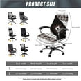 thumbnail image 5 of FKELYI Office Chair Cover with 2 Pcs Armrest Covers American Tribal Geometric Print Swivel Boss Chair Slipcover Anti-Dust Protector for Armchair Home Decor, Small, 5 of 6