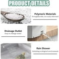 thumbnail image 3 of Small Turtle Tank with Lid, Acrylic Turtle Aquarium with Water Pump, Full View Visually Reptile Turtle Habitat, Easy to Clean and Change Water, Multi Functional Area, Medium, White, 3 of 12