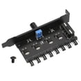 thumbnail image 2 of PWM Fan Hub, 8 Channels PC Fan Hub Knob Cooling Fan Speed Controller 4 Pin PWM Controller For CPU Chassis Hard Drive VGA PWM Fan PCI Bracket, 2 of 8