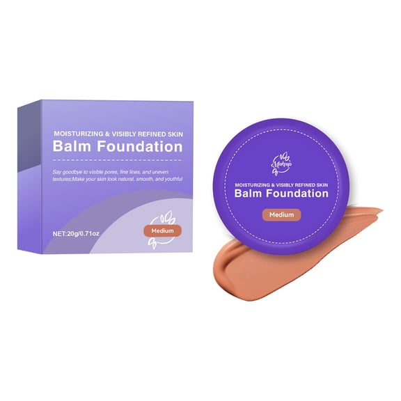 Bounce Balm Foundation - Peptide Air Cushion Foundation, Age-Defying Hydrating Foundation with Powder Puff for Mature Skin, Buildable Coverage, Blurs Fine Lines & Smooths Texture, Long-Lasting