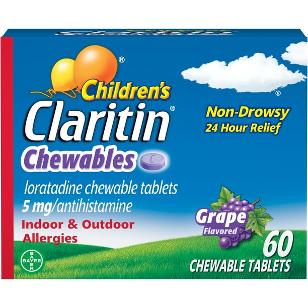 Claritin Children's 24Hour NonDrowsy Allergy Grape Chewable Tablet
