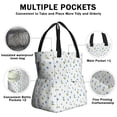 thumbnail image 3 of Pioneer Flower Floral Print Pattern Drawstring Lunch Bag Women - Drawstring Lunch Bag Insulated for Work Office - Stain-Resistant Large Lunchbags for Women with Multi-Pockets, 3 of 6