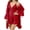 Red, variant on Aivtalk Nightgowns for Women 2 Piece Pajamas Sets Mesh Lace Cami Nightshirt with Kimono Robes Set Chemise Nightwear V Neck Babydoll Lounge Dress Pink XL