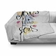 thumbnail image 2 of Saying Soft Flannel Fleece Throw Blanket, Shoot the Moon You Will Land Among the Stars, Cozy Plush for Indoor and Outdoor Use, 50" x 70", White Multicolor, by Ambesonne, 2 of 5