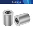 thumbnail image 3 of Huggegwe M12x20x25mm 10 Pcs Connecteur Rond Écrous Tige de Couplage Écrou Manchon Fileté pour Tige Filetée Continue CJB91-25814, 3 of 5