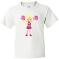 thumbnail image 3 of Inktastic Cheerleaders, Girl With Blonde Hair, Pink Uniform Youth T-Shirt, 3 of 5