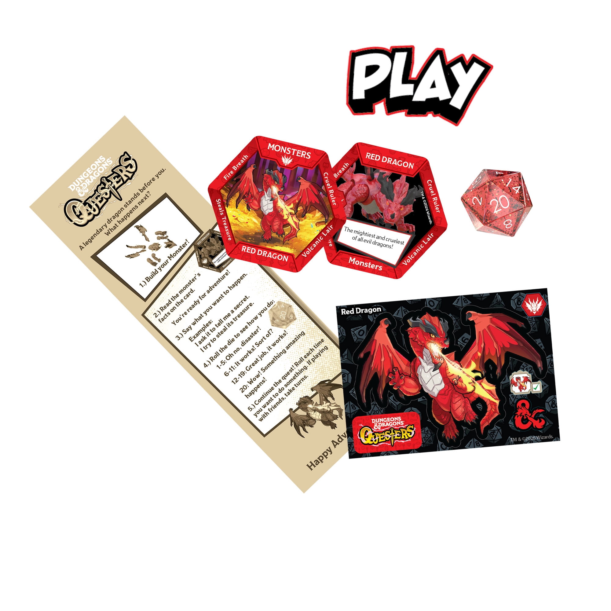 Dungeons & Dragons - Questers - Questers Red Dragon w/ Lava