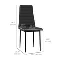 thumbnail image 3 of HOMCOM Chaises de Salle à Manger Modernes, Ensemble de 6, Chaises d'Appoint Rembourrées en Cuir PU, 3 of 10