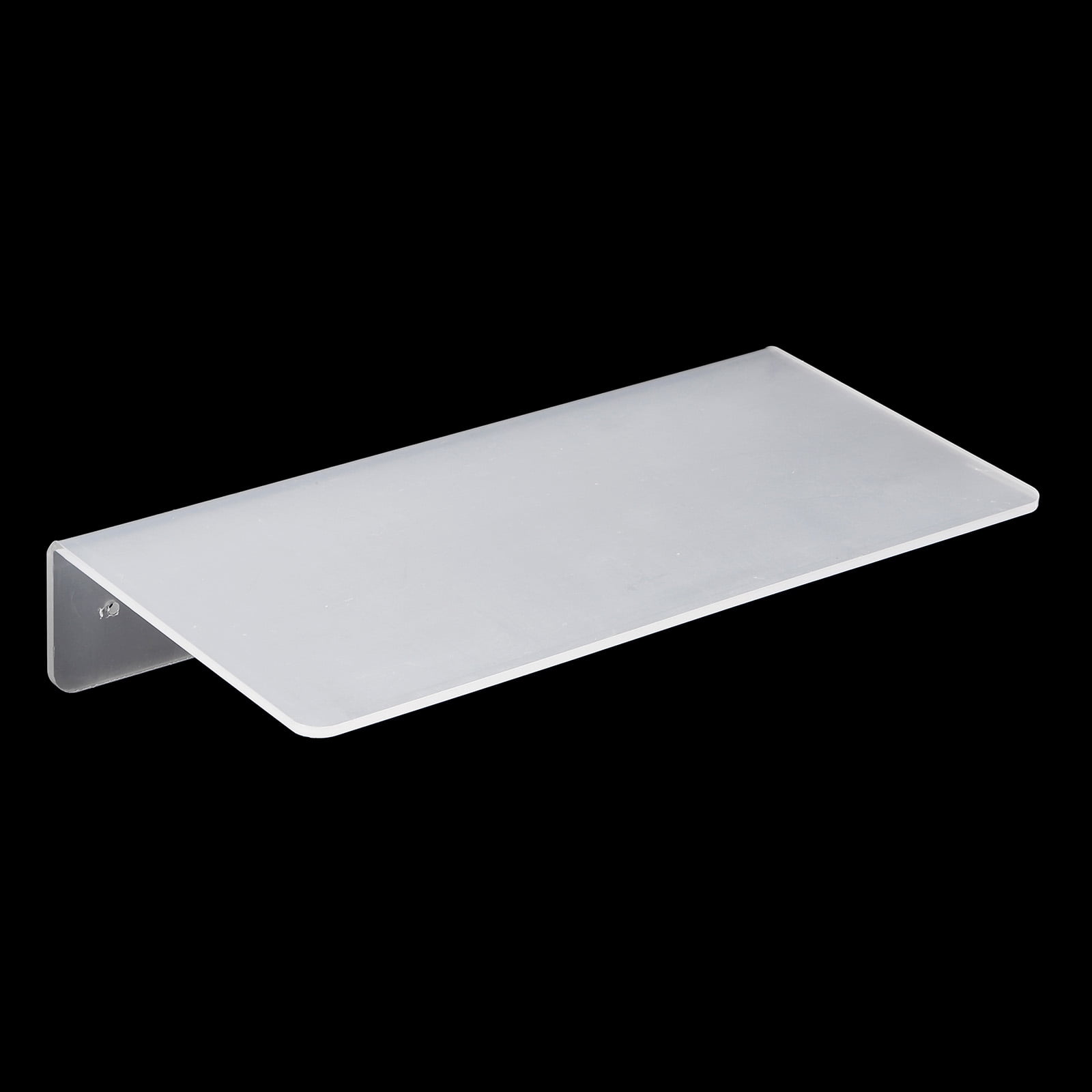 Unique Bargains L-Shaped Acrylic Floating Shelf Wall Mounted Shelves 11.81"x5.91"x2.32"