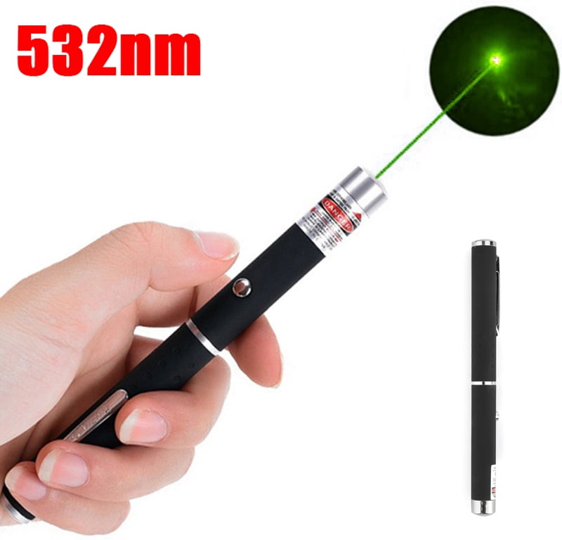 5X Tactical 532nm Green Dot Laser Pointer Pen Visible Beam Light Key Chain AAA 