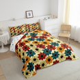 thumbnail image 3 of Manfei Rustic Flower Full Size Comforter Sets,Cute Floral Daisy Bedding Comforter Set,Yellow Blue Red Bedding Sets For Girls Kids,Ultra Soft Home Decor Reversible,3-Piece, 3 of 8