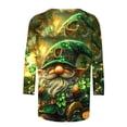 thumbnail image 5 of TaTaai St. Patrick's Day Women's Casual Print Round Neck 3/4 Sleeve T-Shirt Loose Top Gift, 5 of 5
