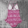 thumbnail image 4 of EQWLJWE Womens Ruffles Snakeskin Bikini Wrap Cut Out One Piece Swimsuit High Waisted Monokini Bathing Suit, 4 of 5