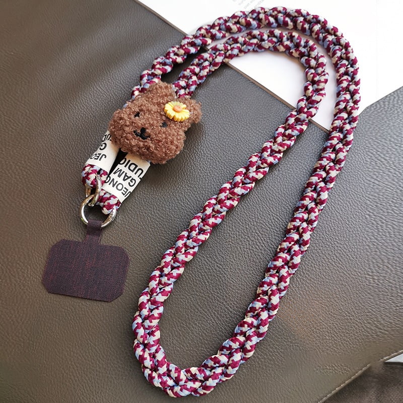 Boho Macrame Handy-Handgelenksschlaufe – Lanyard Mit Karabiner, Anti-Verlust-Kette Für Smartphones Bis 6,7 Zoll