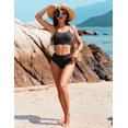 thumbnail image 4 of Set de bikini AI'MAGE con cintura alta para mujer, color negro, talla M, 4 of 6