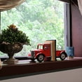 thumbnail image 3 of Zeckos Red Metal Vintage Pickup Truck Americana Bookends Décor, 3 of 7