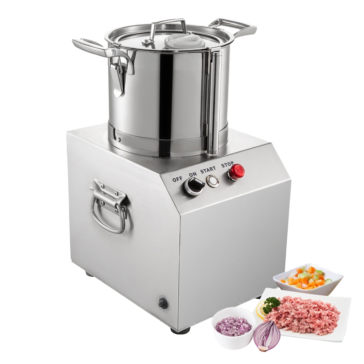 Stainless Steel 4L Electric Food Processor with 1400RPM Motor