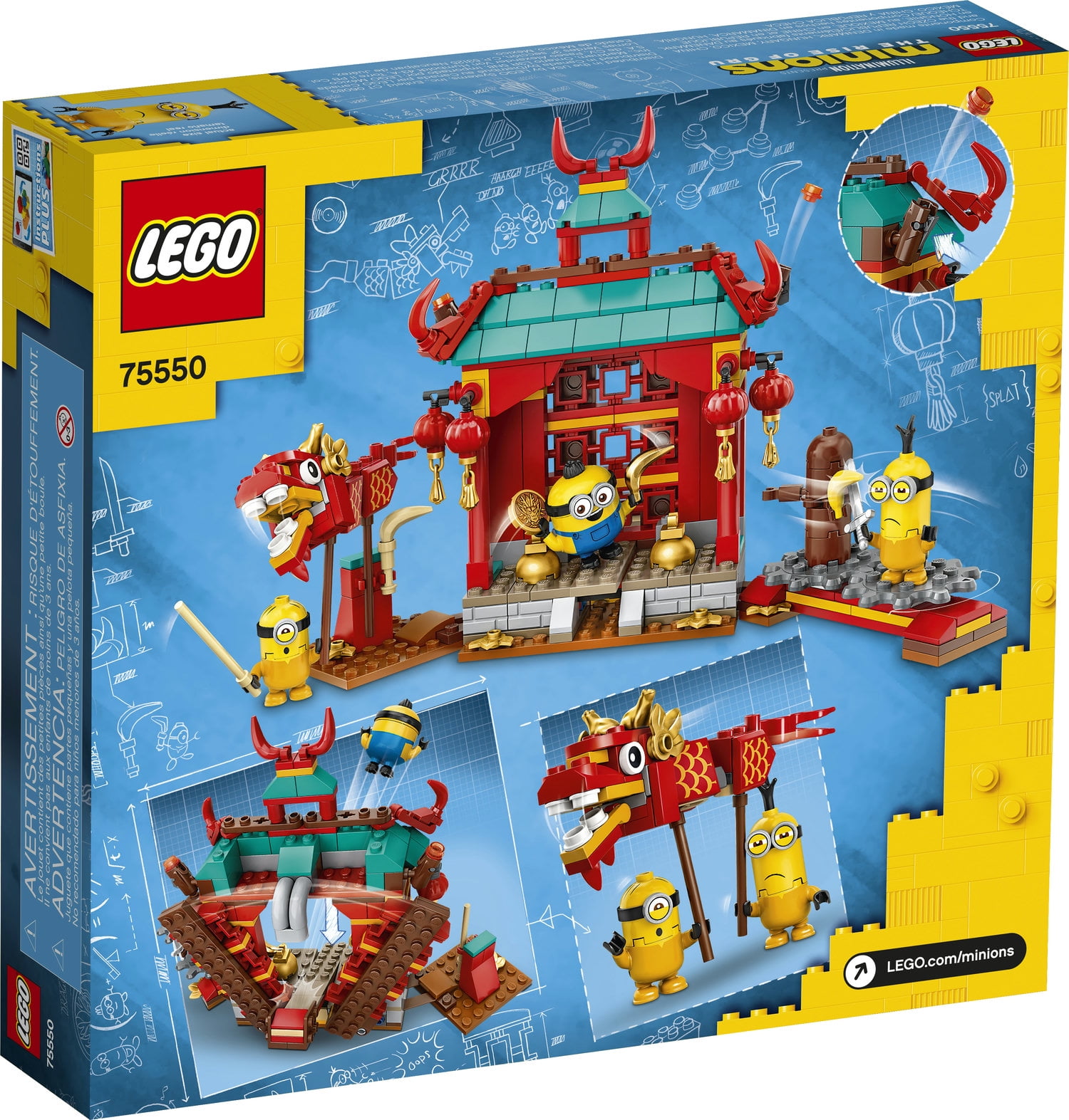 LEGO Minions: The Rise of Gru: Minions Kung Fu Battle Toy Temple Building Set for Kids (75550)