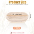 thumbnail image 2 of 2 Pcs Bread Proofing Basket Cloth Liner Baking Dough Basket Cover Natural Rattan Proofing Cloth for Bakery Home Baking, oval about 10 × 6 inch, 2 of 7