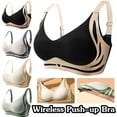 thumbnail image 4 of Best-Super Gather Wireless Push-up Bra Women Gathered Up Soft Support Lift-up Br H9Z8, 4 of 8
