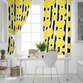 thumbnail image 5 of Fsddascl Yellow Summer Lemon Blackout Curtains for Bedroom/Living Room, Thermal Insulated Kitchen Curtains, Black Stripe Farmhouse Botanical Grommet Darkening Window Treatment Drapes 52"x84"x2, 5 of 6