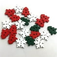 thumbnail image 6 of dianhelloya 50Pcs Wooden Xmas Tree Snowflake Buttons 2 Holes DIY Sewing Buckle Ornament, 6 of 8