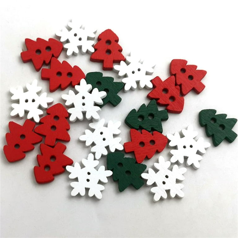 Etereauty Holes Button Snowflake Buttons Buckles Ornamentsknot Decor Crafts  Wooden 4 2Snap Studs Press Crafting Diy Makingsewing