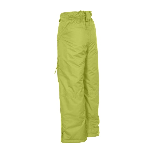 Trespass - Pantalones de Esquí impermeables acolchados con tirantes desmontables Modelo Marvelous Unisex Niños Niñas - Invierno/Esquiar/Snowboard (Verde glow)