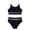 Black, variant on Girls Swimsuit Rash Guard Set Girls Two Piece Swimsuits for Toddlers UPF 50 Sun Protection Swim Shorts Summer Beach Pool Party Outfits for Kids